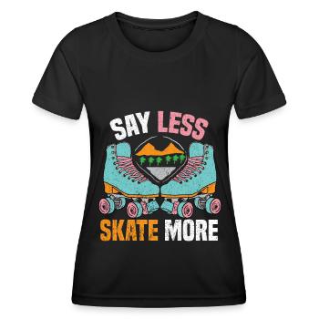 Rollerskate Rollerskating Skating Rollerblades - Women's Functional T-Shirt - black - Front - AI Model Female 172 light (172cm)