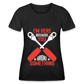 Mécanicien Voiture Tournevis Mécatronique Technicien Voiture - T-shirt sport Femme - noir - Devant - AI Model Female 172 light (172cm)