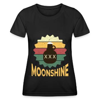 Schnaps brennen Schnapsbrenner Selbstgebrannter - Frauen Funktions-T-Shirt - Schwarz - Vorne - AI Model Female 172 light (172cm)
