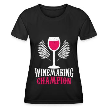 Schnaps brennen Schnapsbrenner Selbstgebrannter - Frauen Funktions-T-Shirt - Schwarz - Vorne - AI Model Female 172 light (172cm)