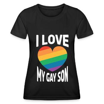 Gay Homosexuell Schwul Lespisch LGBT - Frauen Funktions-T-Shirt - Schwarz - Vorne - AI Model Female 172 light (172cm)