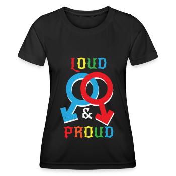 Gay Homosexuell Schwul Lespisch LGBT - Frauen Funktions-T-Shirt - Schwarz - Vorne - AI Model Female 172 light (172cm)