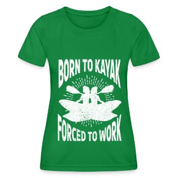 Kayak Bateau Canoë Paddle Double Paddle - T-shirt sport Femme - vert - Devant - AI Model Female 172 dark (172cm)
