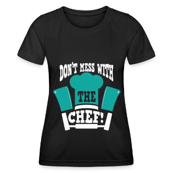 Koch kochen Sternekoch Köchin Gastro Restaurant - Frauen Funktions-T-Shirt - Schwarz - Vorne - AI Model Female 172 light (172cm)