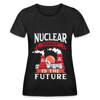 Atomkraftwerk AKW Atomkraft Nuclear Klimawandel - Frauen Funktions-T-Shirt - Schwarz - Vorne - AI Model Female 172 light (172cm)
