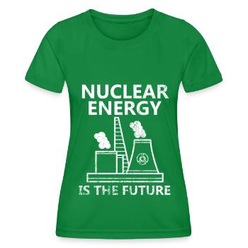 Atomkraftwerk AKW Atomkraft Nuclear Klimawandel - Frauen Funktions-T-Shirt - Kelly Green - Vorne - AI Model Female 172 dark (172cm)
