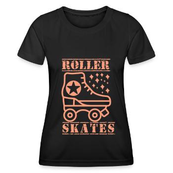 Rollers Rollers Patins à roues alignées - T-shirt sport Femme - noir - Devant - AI Model Female 172 light (172cm)