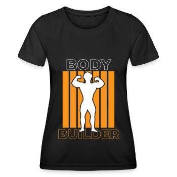 Bodybuilding Kraftsport Fitness Muskelaufbau - Frauen Funktions-T-Shirt - Schwarz - Vorne - AI Model Female 172 light (172cm)