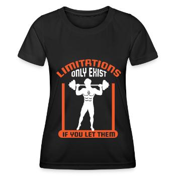 Bodybuilding Kraftsport Fitness Muskelaufbau - Frauen Funktions-T-Shirt - Schwarz - Vorne - AI Model Female 172 light (172cm)