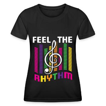 Musician Music Rhythm Clef - Women's Functional T-Shirt - black - Front - AI Model Female 172 light (172cm)
