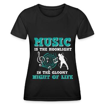 Musician Music Rhythm Clef - Women's Functional T-Shirt - black - Front - AI Model Female 172 light (172cm)