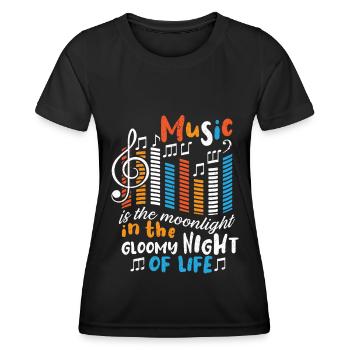 Musician Music Rhythm Clef - Women's Functional T-Shirt - black - Front - AI Model Female 172 light (172cm)