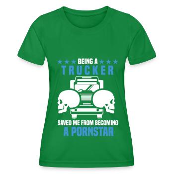 Chauffeur de camion Automobilistes Véhicules à moteur - T-shirt sport Femme - vert - Devant - AI Model Female 172 dark (172cm)