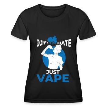 Elektro Zigarette E-Zigarette E-Shisha Vape - Frauen Funktions-T-Shirt - Schwarz - Vorne - AI Model Female 172 light (172cm)