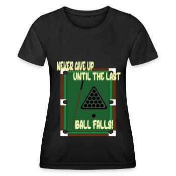 Billiards Billiards Ball Billiard Triangle Kö - Women's Functional T-Shirt - black - Front - AI Model Female 172 light (172cm)
