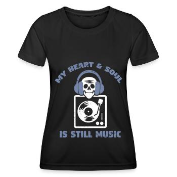 DJ Discjockey Diskjockey Auflegen Club - Frauen Funktions-T-Shirt - Schwarz - Vorne - AI Model Female 172 light (172cm)