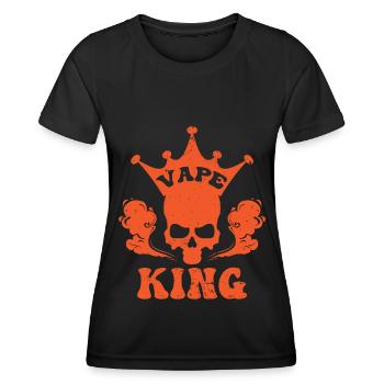 Elektro Zigarette E-Zigarette E-Shisha Vape - Frauen Funktions-T-Shirt - Schwarz - Vorne - AI Model Female 172 light (172cm)