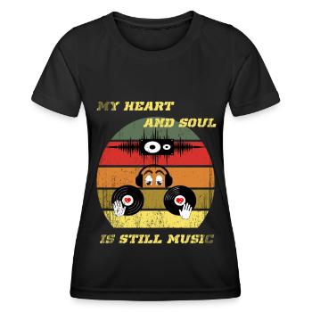 DJ Discjockey Diskjockey Auflegen Club - Frauen Funktions-T-Shirt - Schwarz - Vorne - AI Model Female 172 light (172cm)