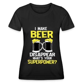 Bière Bière Bière Boire de la bière Alcohol Party - T-shirt sport Femme - noir - Devant - AI Model Female 172 light (172cm)