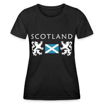 Scotland-Flag - Frauen Funktions-T-Shirt - Schwarz - Vorne - AI Model Female 172 light (172cm)