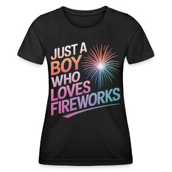 Pyrotechniker Feuerwerk Pyrotechnik - Frauen Funktions-T-Shirt - Schwarz - Vorne - AI Model Female 172 light (172cm)