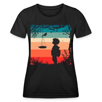 Bird Feeding - Women's Functional T-Shirt - black - Front - AI Model Female 172 light (172cm)