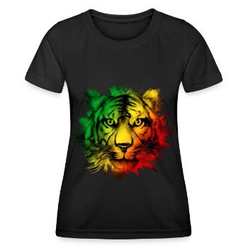 Kongo Republik - Frauen Funktions-T-Shirt - Schwarz - Vorne - AI Model Female 172 light (172cm)