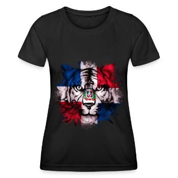 Dominikanische Republik - Frauen Funktions-T-Shirt - Schwarz - Vorne - AI Model Female 172 light (172cm)