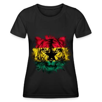 Ghana - T-shirt sport Femme - noir - Devant - AI Model Female 172 light (172cm)