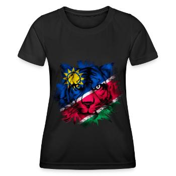Namibia - Frauen Funktions-T-Shirt - Schwarz - Vorne - AI Model Female 172 light (172cm)