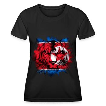 Corée du Nord - T-shirt sport Femme - noir - Devant - AI Model Female 172 light (172cm)