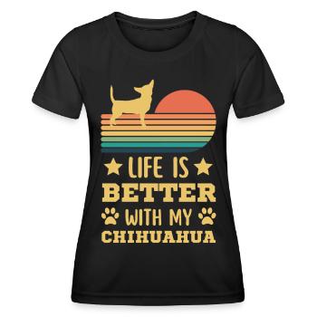 Legendary Chihuahua Vintage Retro - Women's Functional T-Shirt - black - Front - AI Model Female 172 light (172cm)