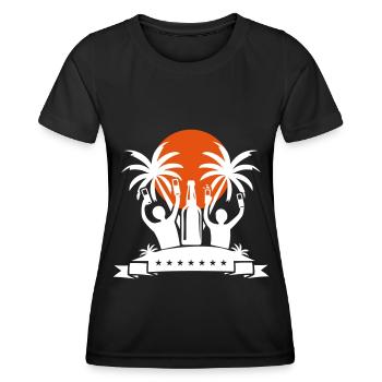 Insel Party Feiern Bier - Frauen Funktions-T-Shirt - Schwarz - Vorne - AI Model Female 172 light (172cm)