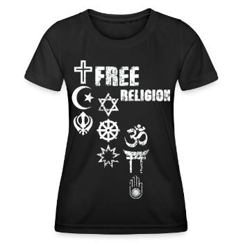 Freedom is our Religion 2022,freedom,religion - Women's Functional T-Shirt - black - Front - AI Model Female 172 light (172cm)
