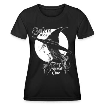 Salem 1692 They Missed One Witch Halloween Gift - Women's Functional T-Shirt - black - Front - AI Model Female 172 light (172cm)