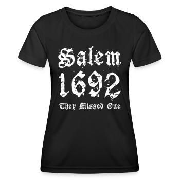 Salem 1692 Ils ont manqué un procès de sorcières Hexe - T-shirt sport Femme - noir - Devant - AI Model Female 172 light (172cm)