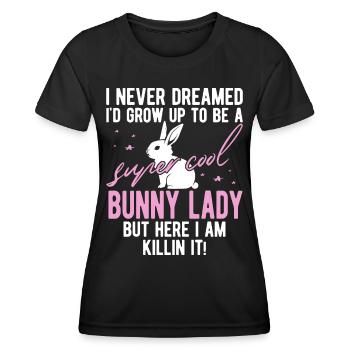 Bunny Mom Bunny Gift Bunny Lover Saying - Women's Functional T-Shirt - black - Front - AI Model Female 172 light (172cm)