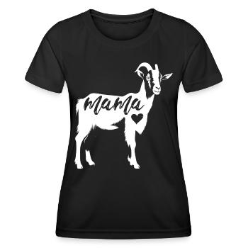 Ziegenmama Geschenk Ziegenhalter Ziege Spruch - Frauen Funktions-T-Shirt - Schwarz - Vorne - AI Model Female 172 light (172cm)
