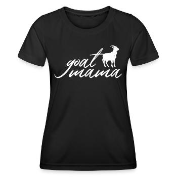 Ziegenmama Ziegenhalter Geschenk Ziege Spruch - Frauen Funktions-T-Shirt - Schwarz - Vorne - AI Model Female 172 light (172cm)