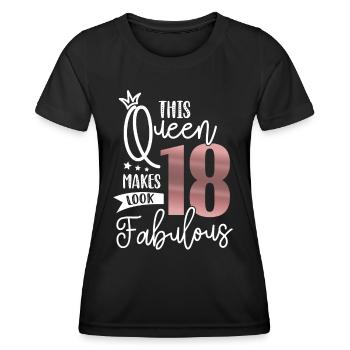 18 Years Girl 18th Birthday Gift Girl - Women's Functional T-Shirt - black - Front - AI Model Female 172 light (172cm)