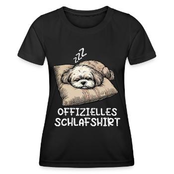 Offizielles Schlafshirt Bolonka Bolonka Zwetna - Frauen Funktions-T-Shirt - Schwarz - Vorne - AI Model Female 172 light (172cm)