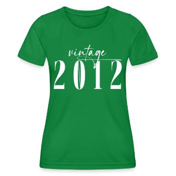 Millésime 2012 Élégant Minimaliste Anniversaire - T-shirt sport Femme - vert - Devant - AI Model Female 172 dark (172cm)