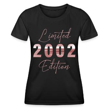 Minimalist Limited 2002 Edition Geburtstag Pastel - Frauen Funktions-T-Shirt - Schwarz - Vorne - AI Model Female 172 light (172cm)