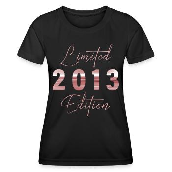 Minimalist Limited 2013 Edition Geburtstag Pastel - Frauen Funktions-T-Shirt - Schwarz - Vorne - AI Model Female 172 light (172cm)