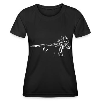 Chevaux Cheval sauvage Animal Silhouette - T-shirt sport Femme - noir - Devant - AI Model Female 172 light (172cm)