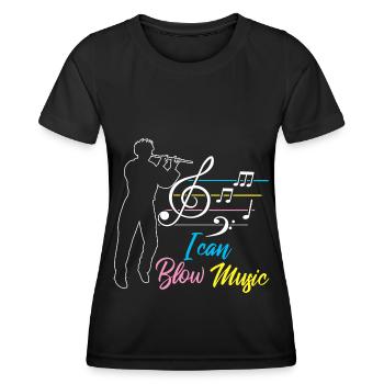 Wind instrument Saxophone Baritone Euphonium Tuba - Women's Functional T-Shirt - black - Front - AI Model Female 172 light (172cm)
