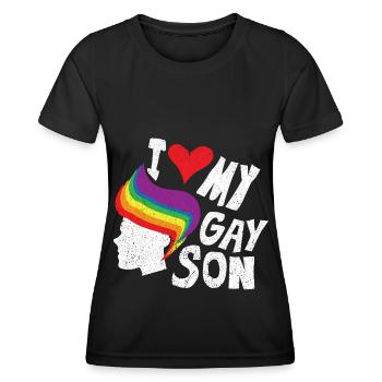 Gay Homosexuell Schwul Lespisch LGBT - Frauen Funktions-T-Shirt - Schwarz - Vorne - AI Model Female 172 light (172cm)