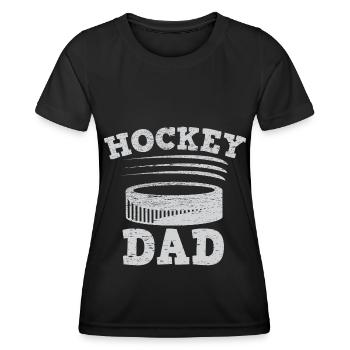 Eishockey Schlittschuhe Puck Hockey - Frauen Funktions-T-Shirt - Schwarz - Vorne - AI Model Female 172 light (172cm)