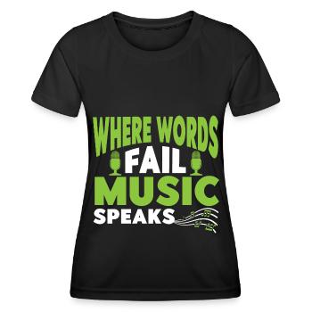 Musician Music Rhythm Clef - Women's Functional T-Shirt - black - Front - AI Model Female 172 light (172cm)