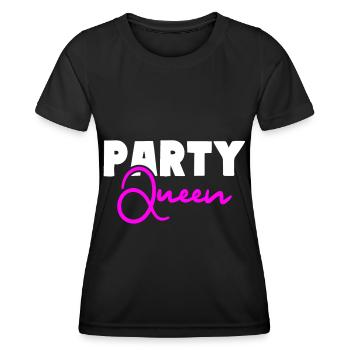 Party Queen Feiern Party Girls - Frauen Funktions-T-Shirt - Schwarz - Vorne - AI Model Female 172 light (172cm)
